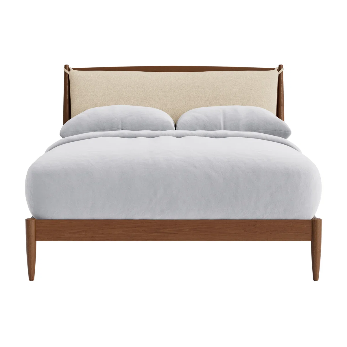 Bagel Bed, King (Sandy Shoe Clever Slubby Linen, Warm Ash) – image 1