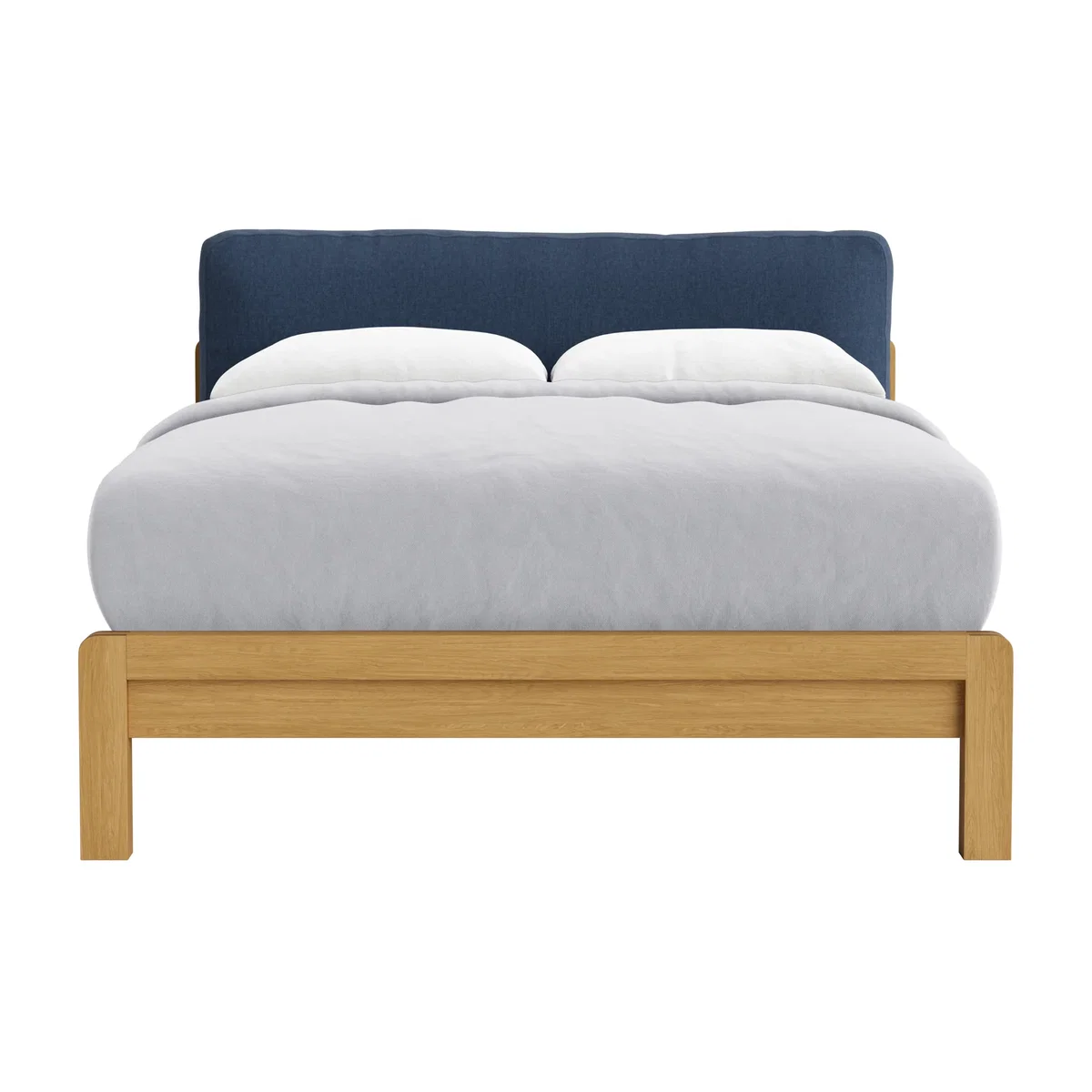 Slumberbatch Bed, Double (Cook Book Blue Clever Linen, Light Oak) – image 1