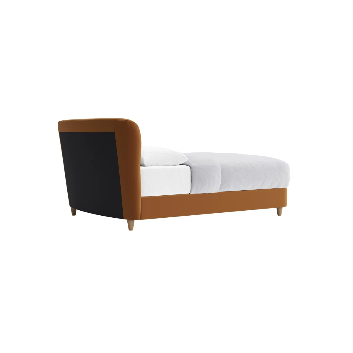 Kingsize Smoke Bed in Found Chestnut Clever Velvet – image 3