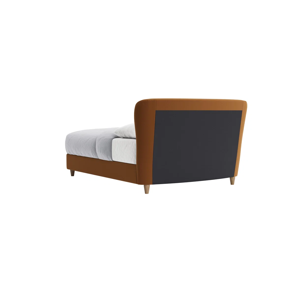 Kingsize Smoke Bed in Found Chestnut Clever Velvet – image 5