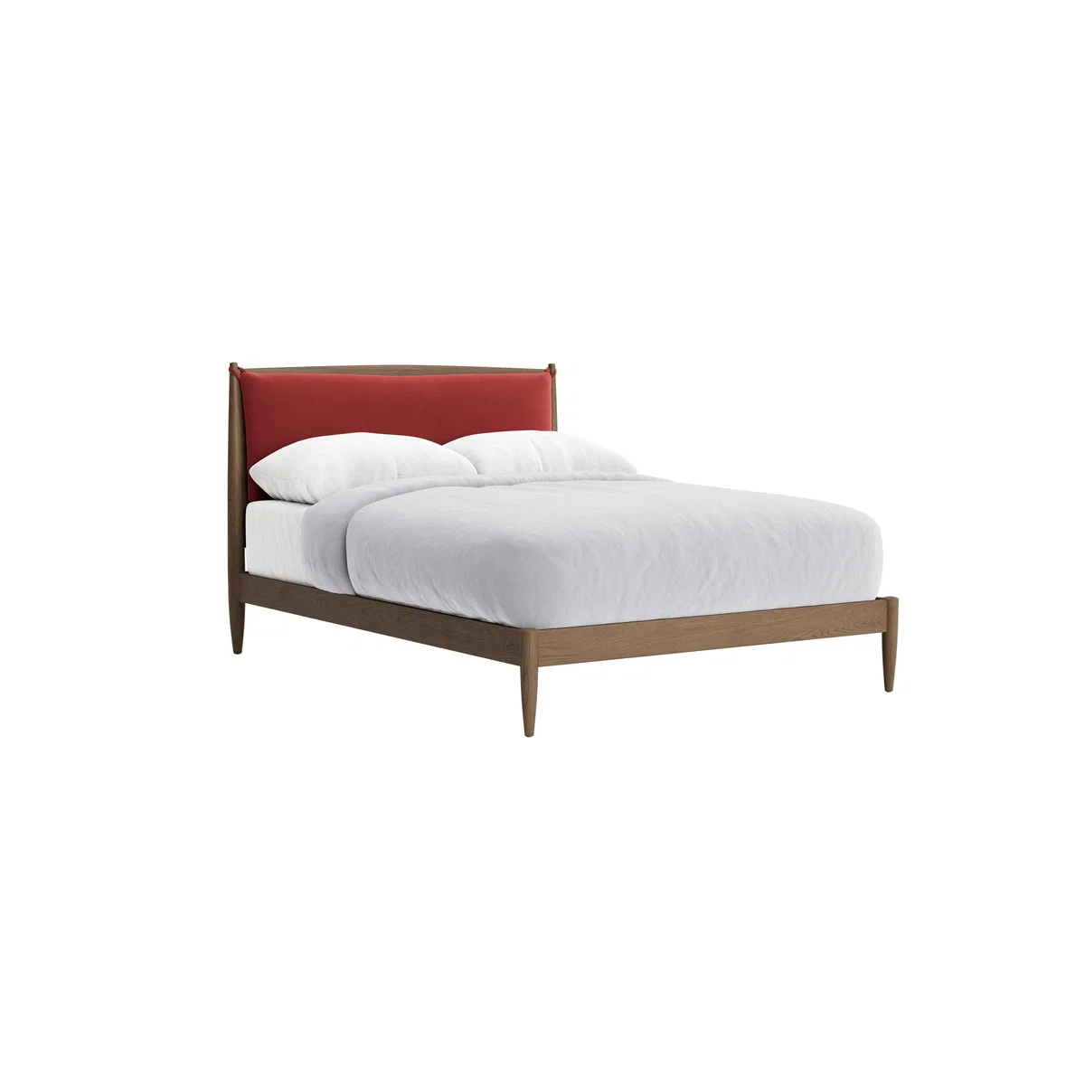 Bagel Bed in Dark Oak Kingsize in Rocking Horse Clever Velvet – image 2