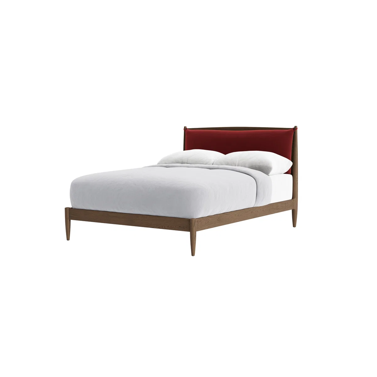 Bagel Bed in Dark Oak Kingsize in Rocking Horse Clever Velvet – image 6