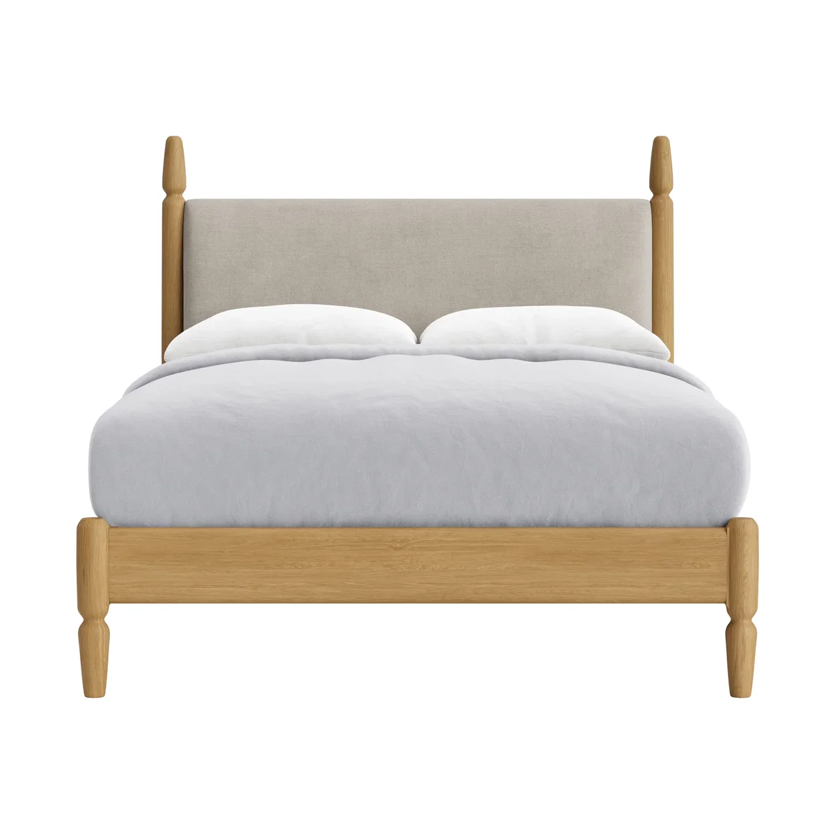 Pippi Bed, Double (Portobello Mushroom Clever Slubby Linen) – image 1