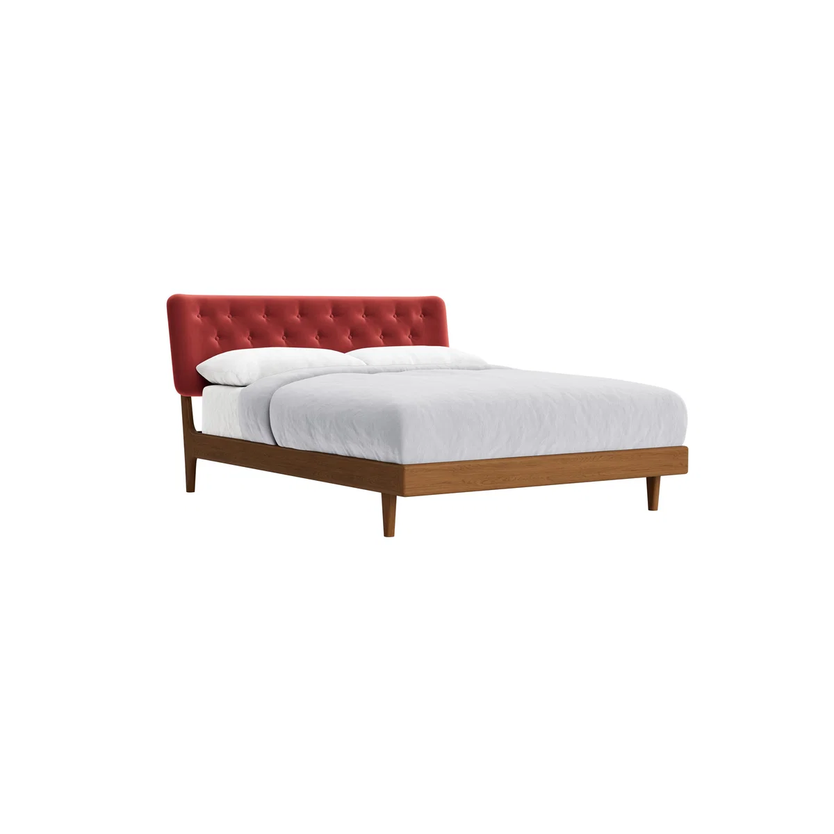 Kingsize Dr Slow Bed in Warm Ash in Rocking Horse Clever Velvet – image 2
