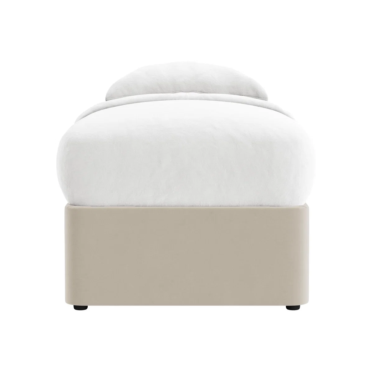 Side Stash 1.5 Drawer Bed Single with Right Hand Drawers in Blotting Paper Clever Velvet – image 1