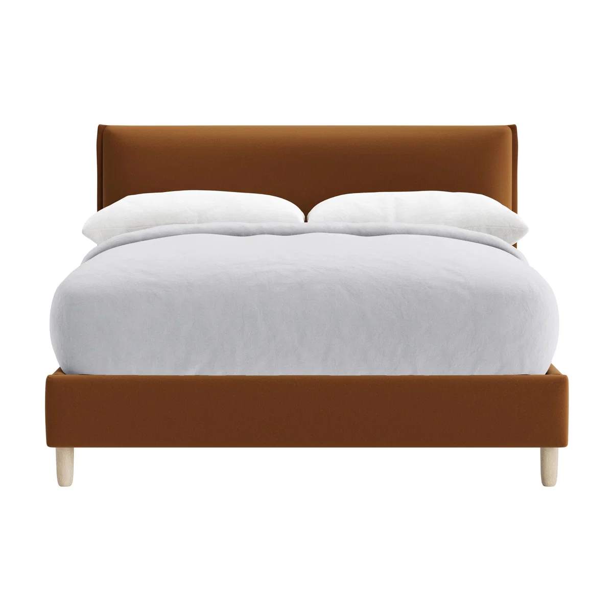 Double Archy Bed in Found Chestnut Clever Velvet – image 1