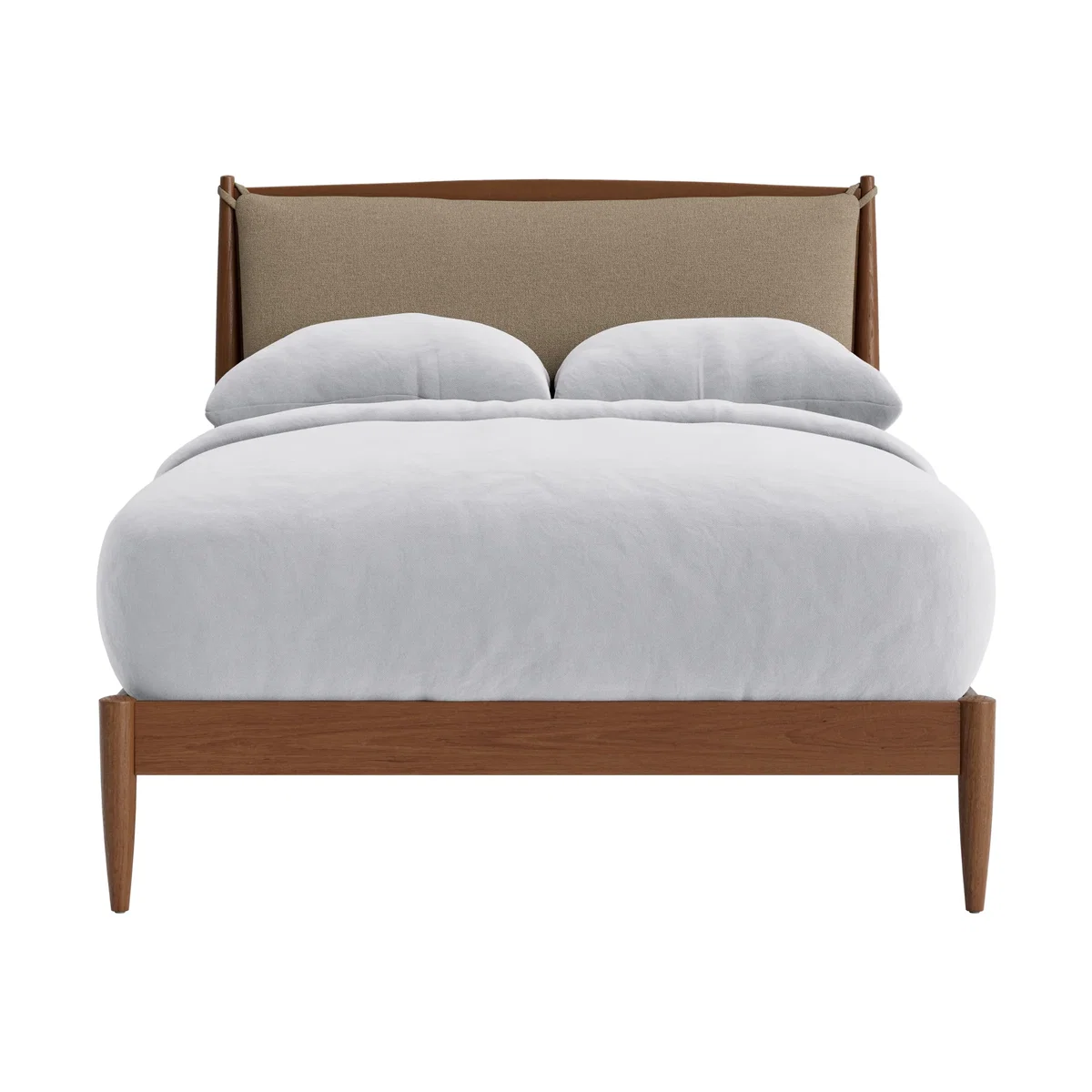 Bagel Bed, Double (Portobello Mushroom Clever Slubby Linen, Warm Ash) – image 1