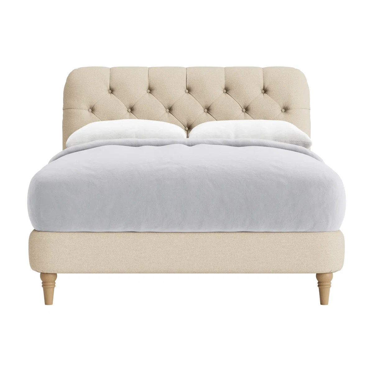 Bedlington Bed, Double (Sandy Shoe Clever Slubby Linen) – image 1