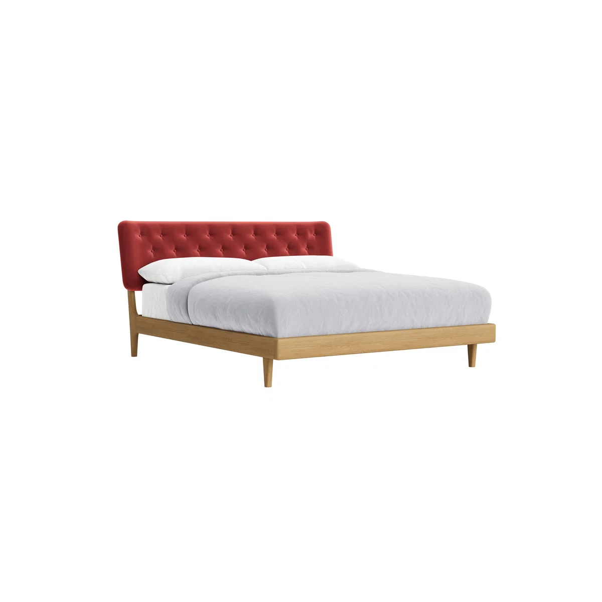 Superking Dr Slow Bed in Light Oak in Rocking Horse Clever Velvet – image 2