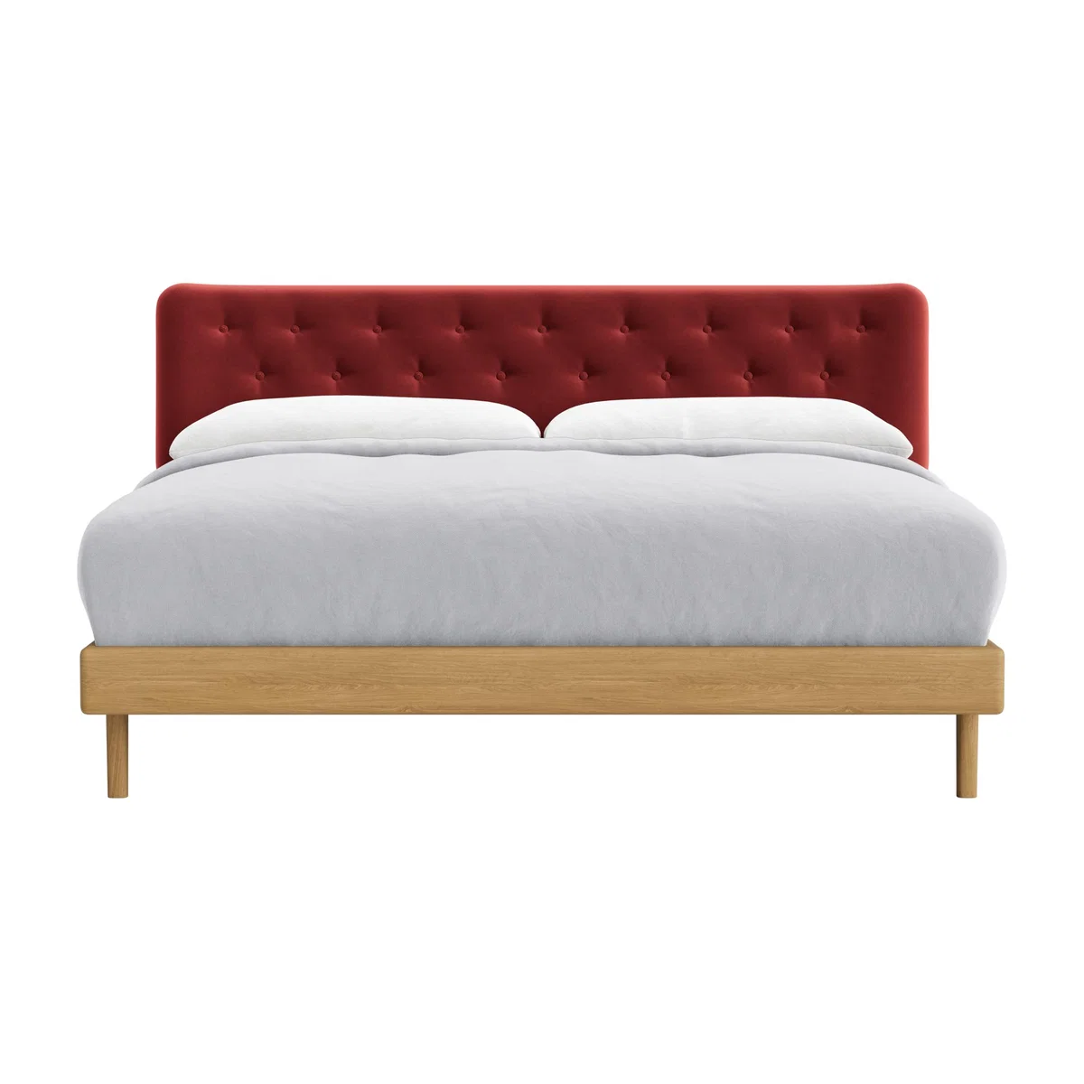 Superking Dr Slow Bed in Light Oak in Rocking Horse Clever Velvet – image 1