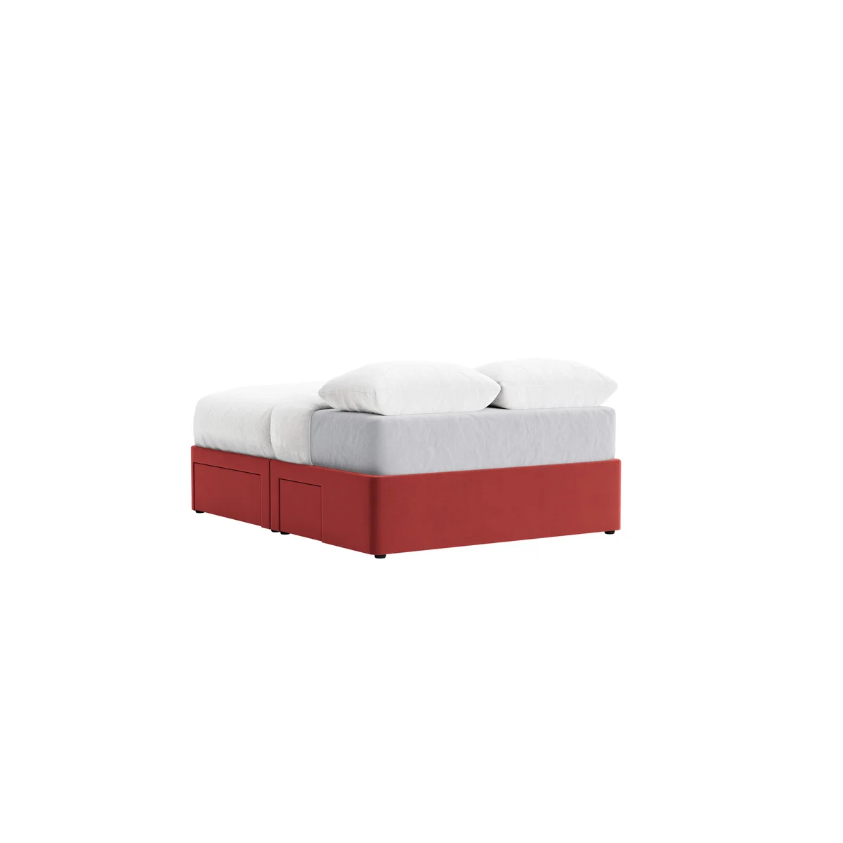 Side Stash 1.5 Drawer Bed Kingsize in Rocking Horse Clever Velvet – image 5