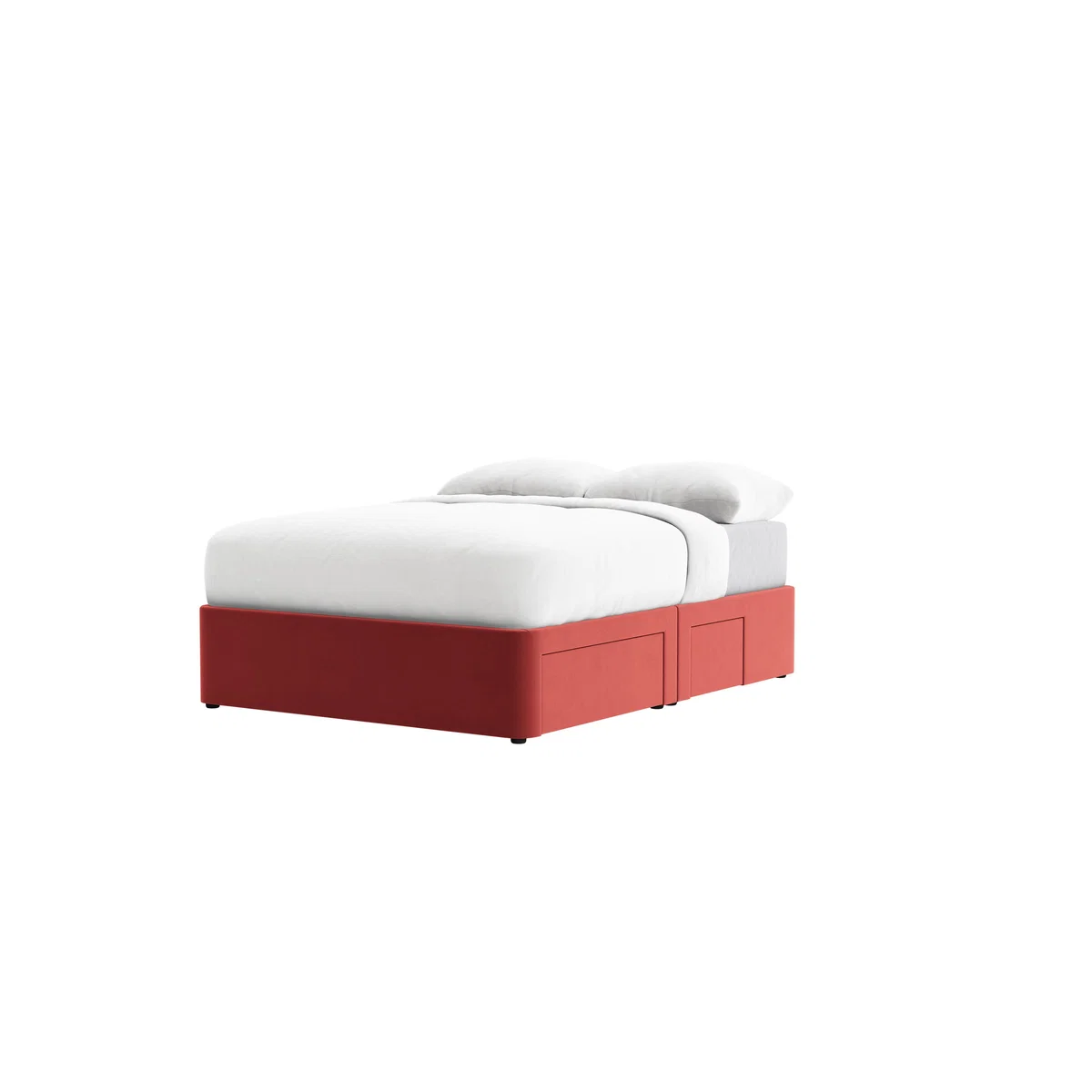 Side Stash 1.5 Drawer Bed Kingsize in Rocking Horse Clever Velvet – image 6