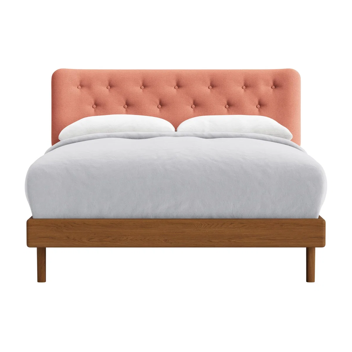 Double Dr Slow Bed in Warm Ash in Autumn Leaves Clever Twill – image 1