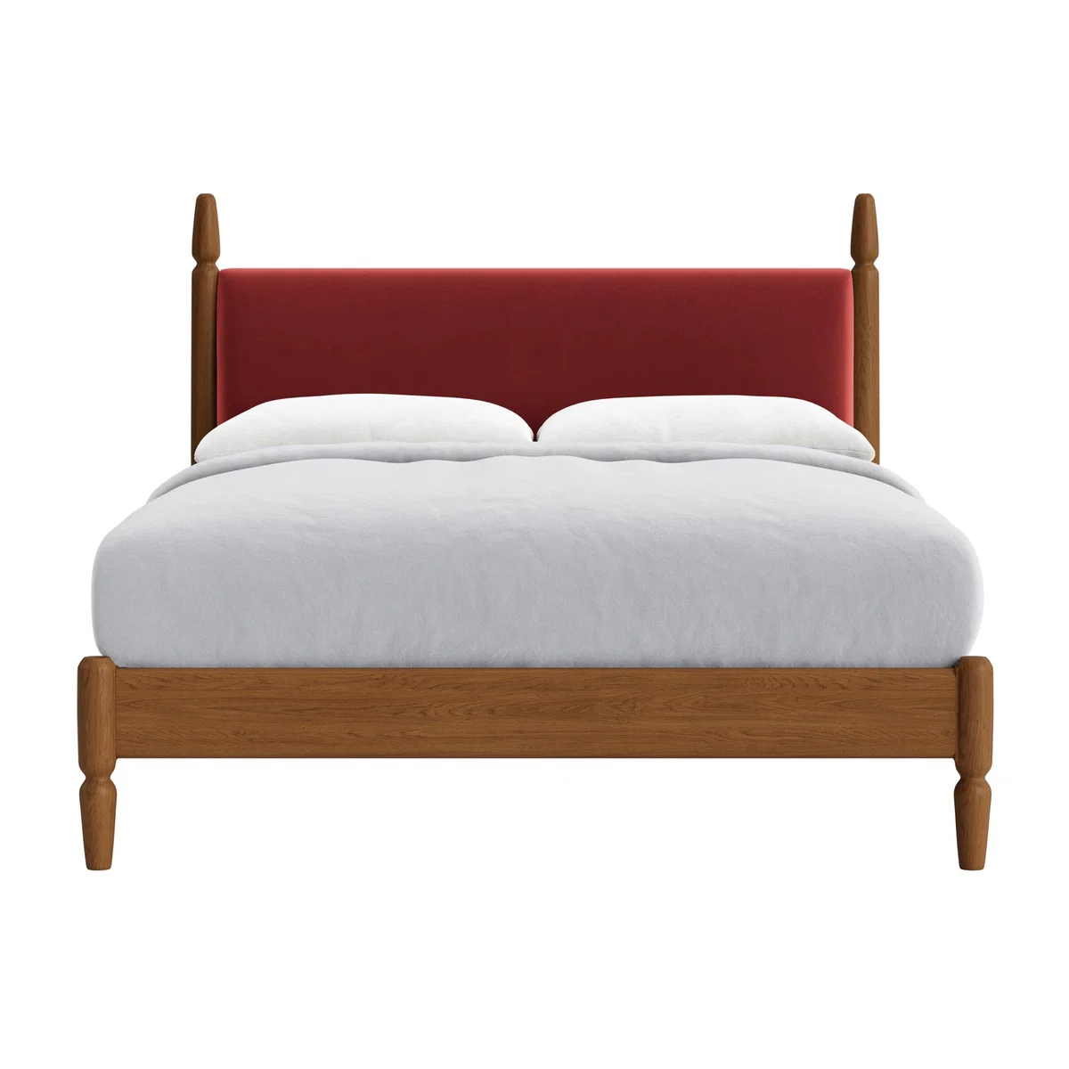 Kingsize Pippi Bed in Warm Ash in Rocking Horse Clever Velvet – image 1