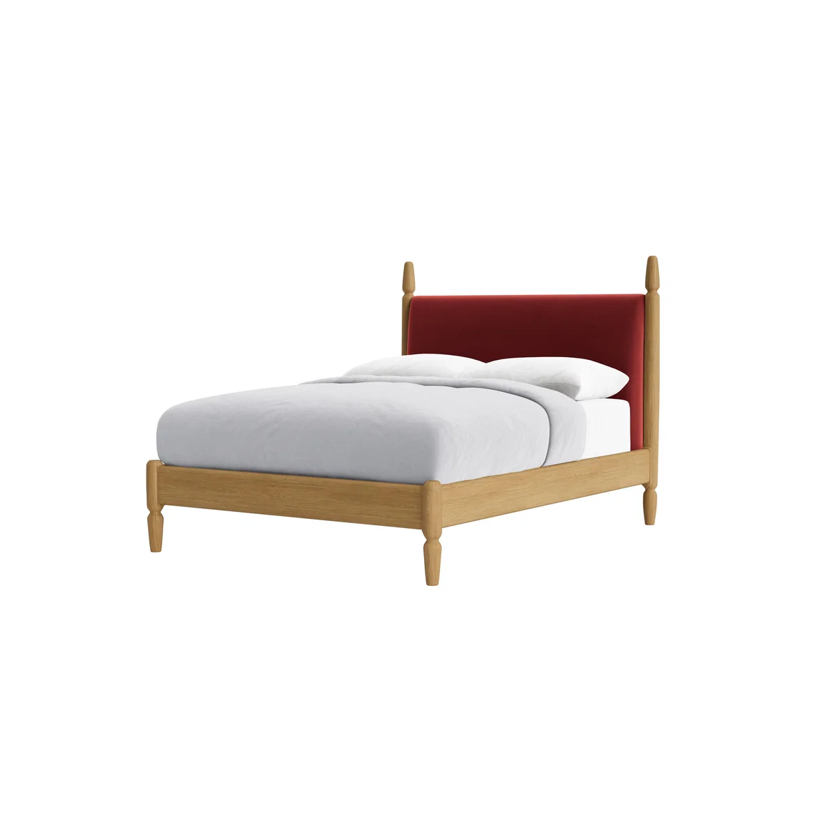 Double Pippi Bed in Light Oak in Rocking Horse Clever Velvet – image 6