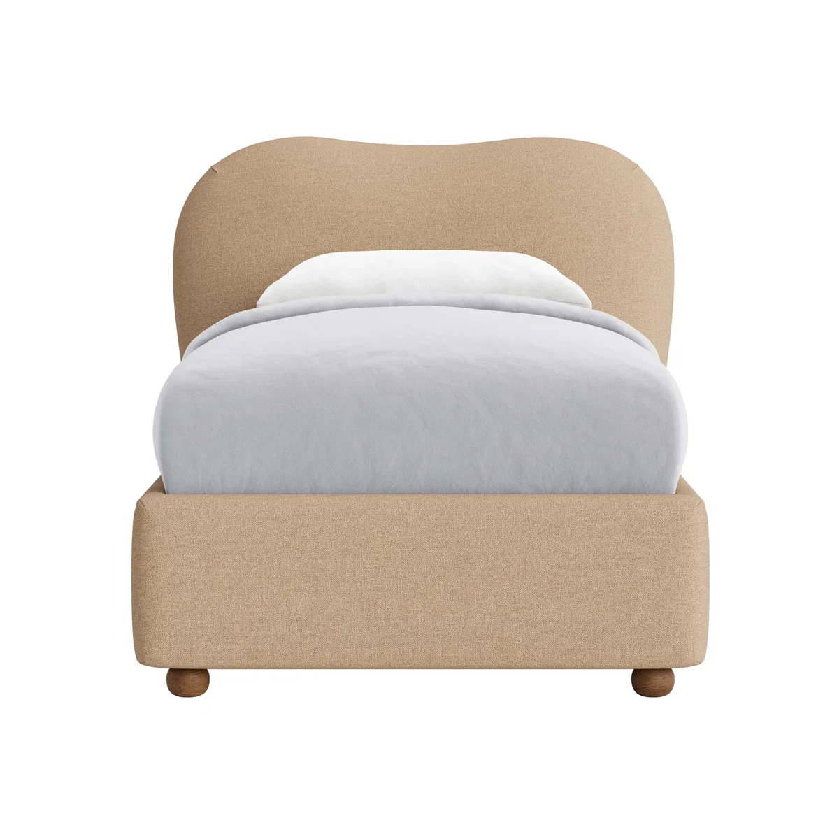 Monroe Bed, Single (Dipped Biscuit Clever Slubby Linen) – image 1
