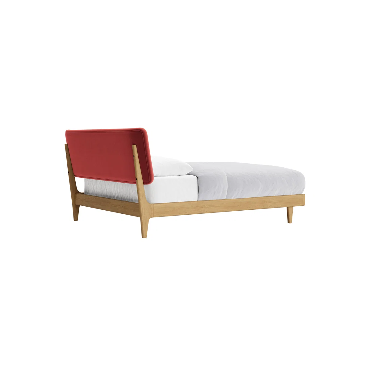 Kingsize Dr Slow Bed in Light Oak in Rocking Horse Clever Velvet – image 3