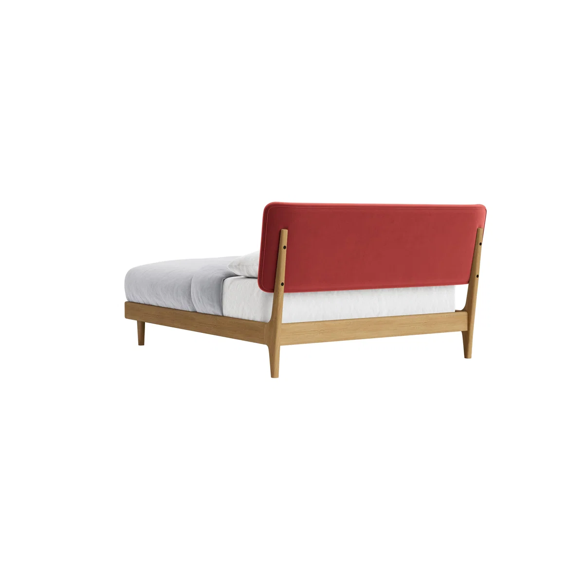 Kingsize Dr Slow Bed in Light Oak in Rocking Horse Clever Velvet – image 5