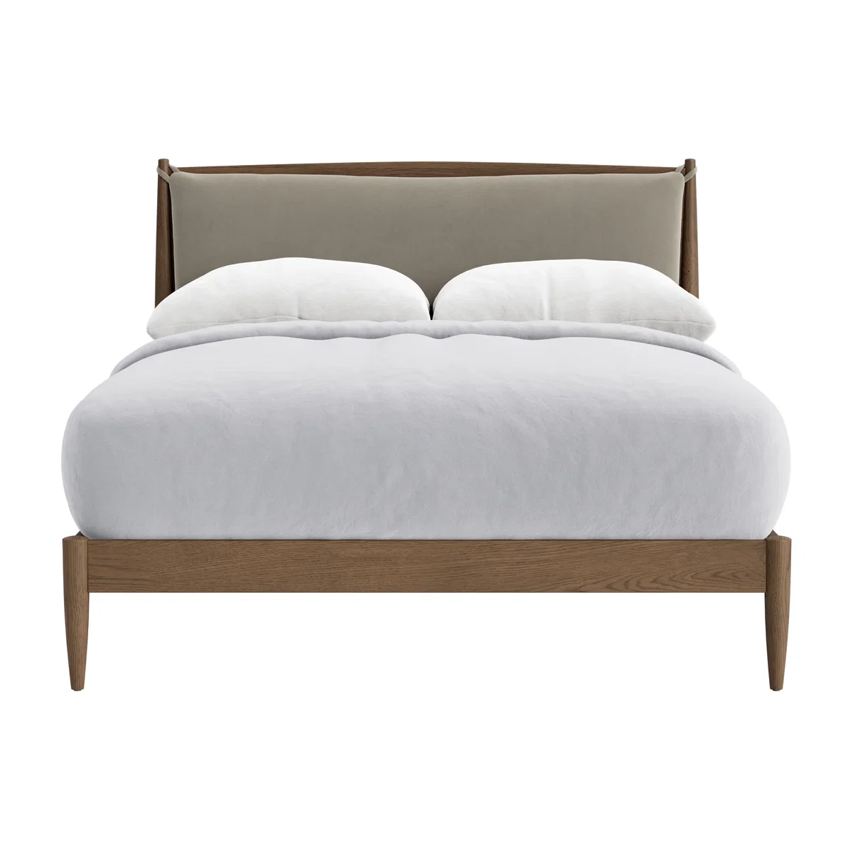 Bagel Bed, King (Pudding Spoon Clever Velvet, Dark Oak) – image 1
