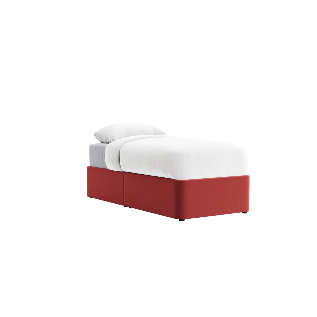 Side Stash 1.5 Drawer Bed Single with Right Hand Drawers in Rocking Horse Clever Velvet – image 2