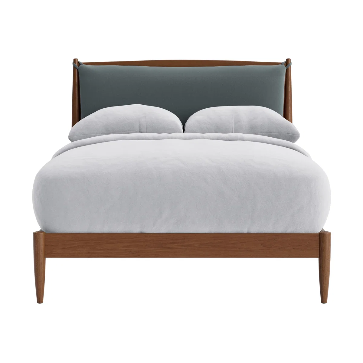 Bagel Bed, Double (Flint Stone Clever Velvet, Warm Ash) – image 1