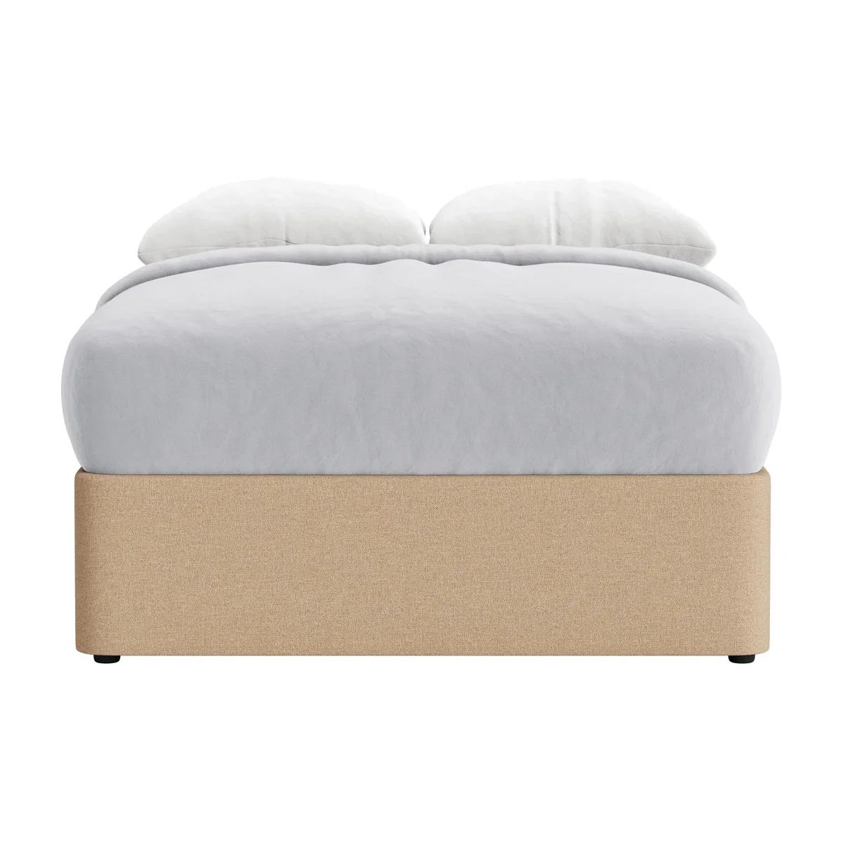 Side Stash 2 Drawer Bed, Double (Dipped Biscuit Clever Slubby Linen) – image 1