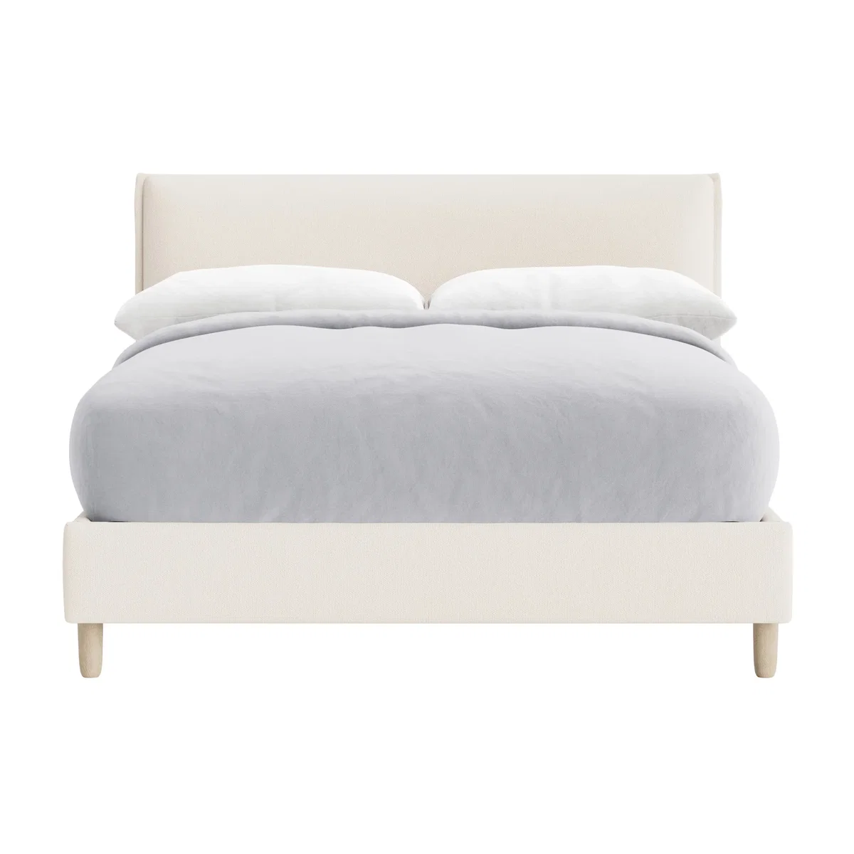 Archy Bed, Double (Frothy Milk Clever Slubby Cotton) – image 1