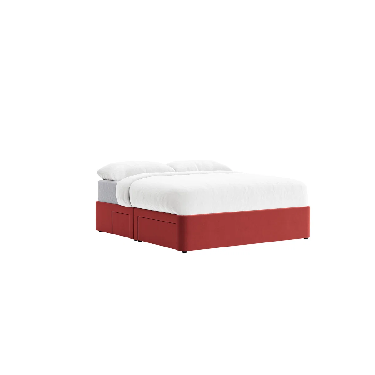 Side Stash 1.5 Drawer Bed Superking in Rocking Horse Clever Velvet – image 2
