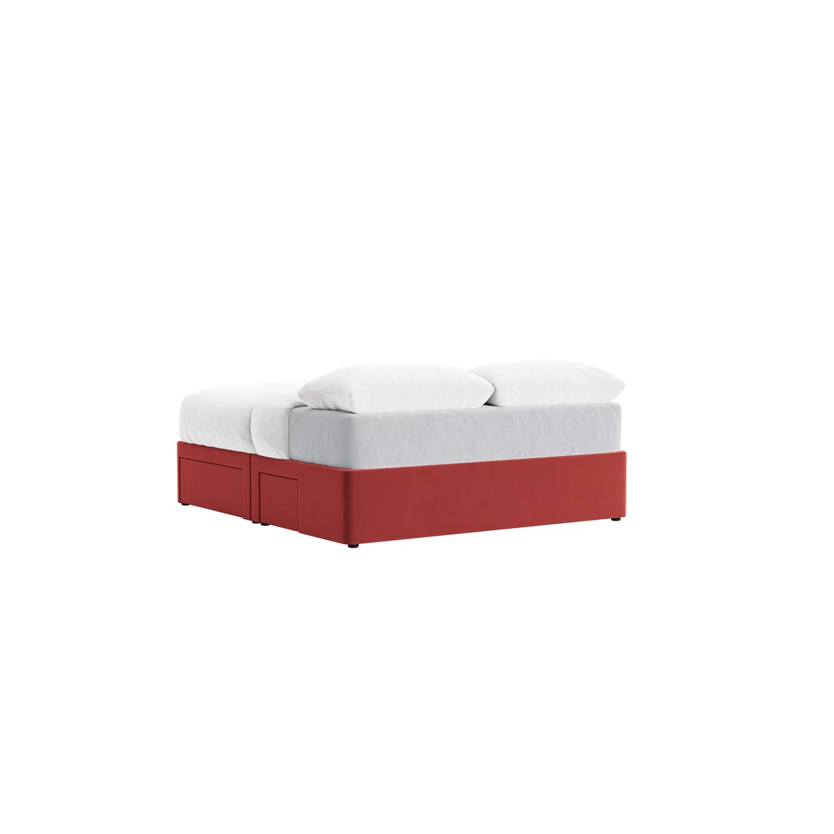 Side Stash 1.5 Drawer Bed Superking in Rocking Horse Clever Velvet – image 5