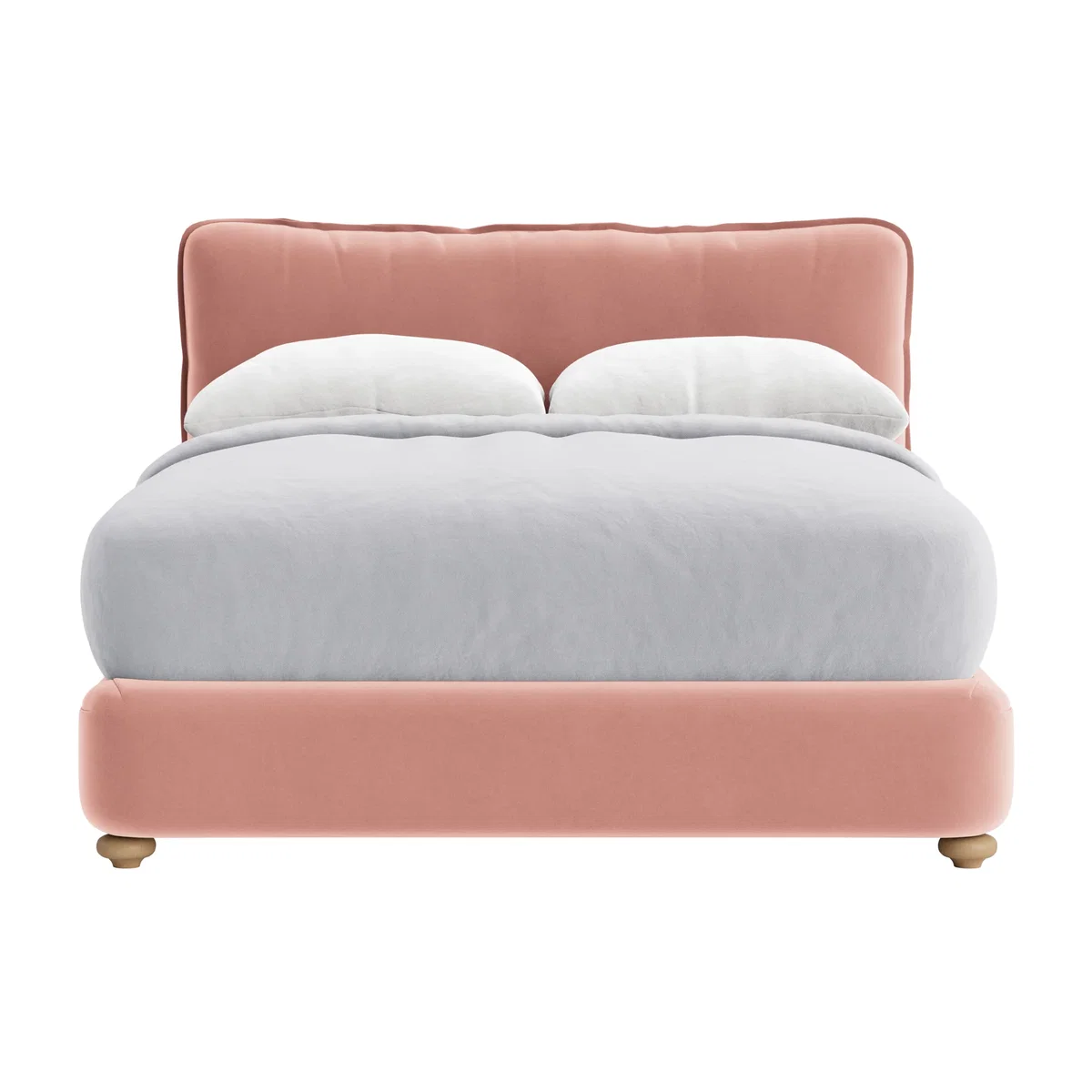 Pillow Talker Bed, King (Flushed Cheek Clever Velvet) – image 1