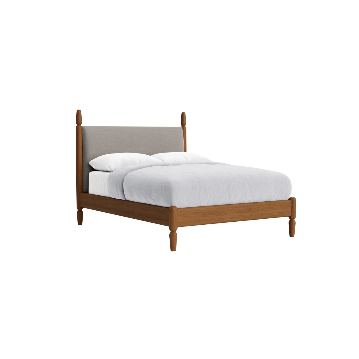 Double Pippi Bed in Warm Ash in Grandpa's Trousers Clever Woolly Fabric – image 2