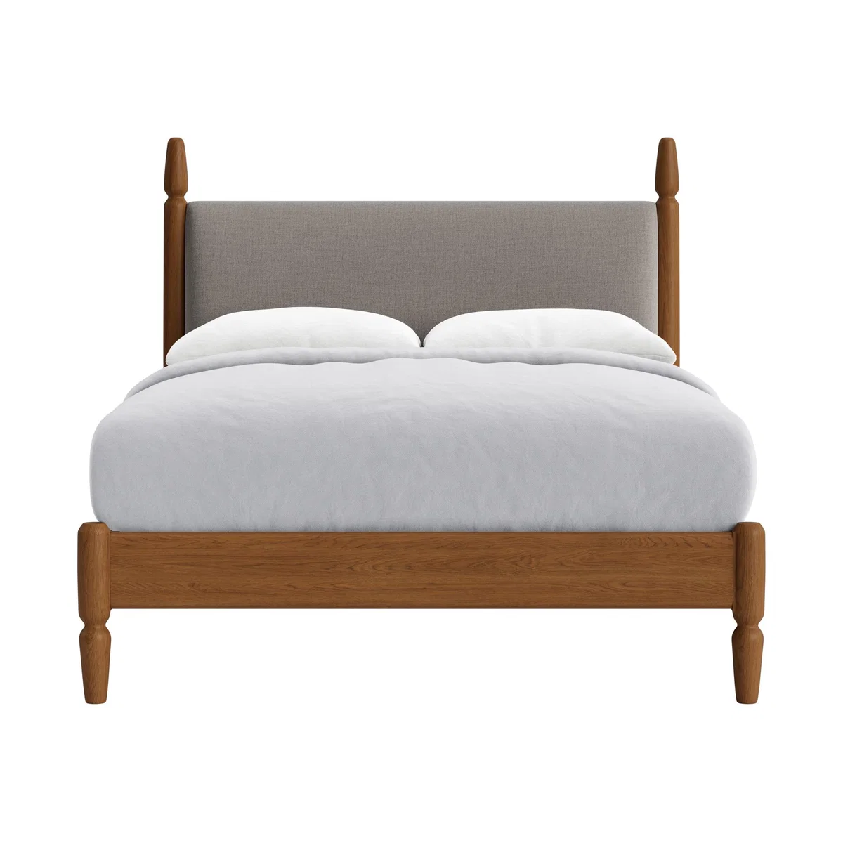 Double Pippi Bed in Warm Ash in Grandpa's Trousers Clever Woolly Fabric – image 1