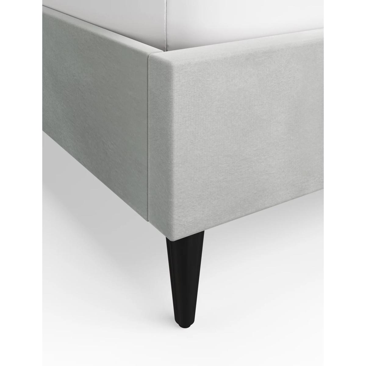M&S Colton Velvet Bed - 6FT - Silver, Silver – image 4