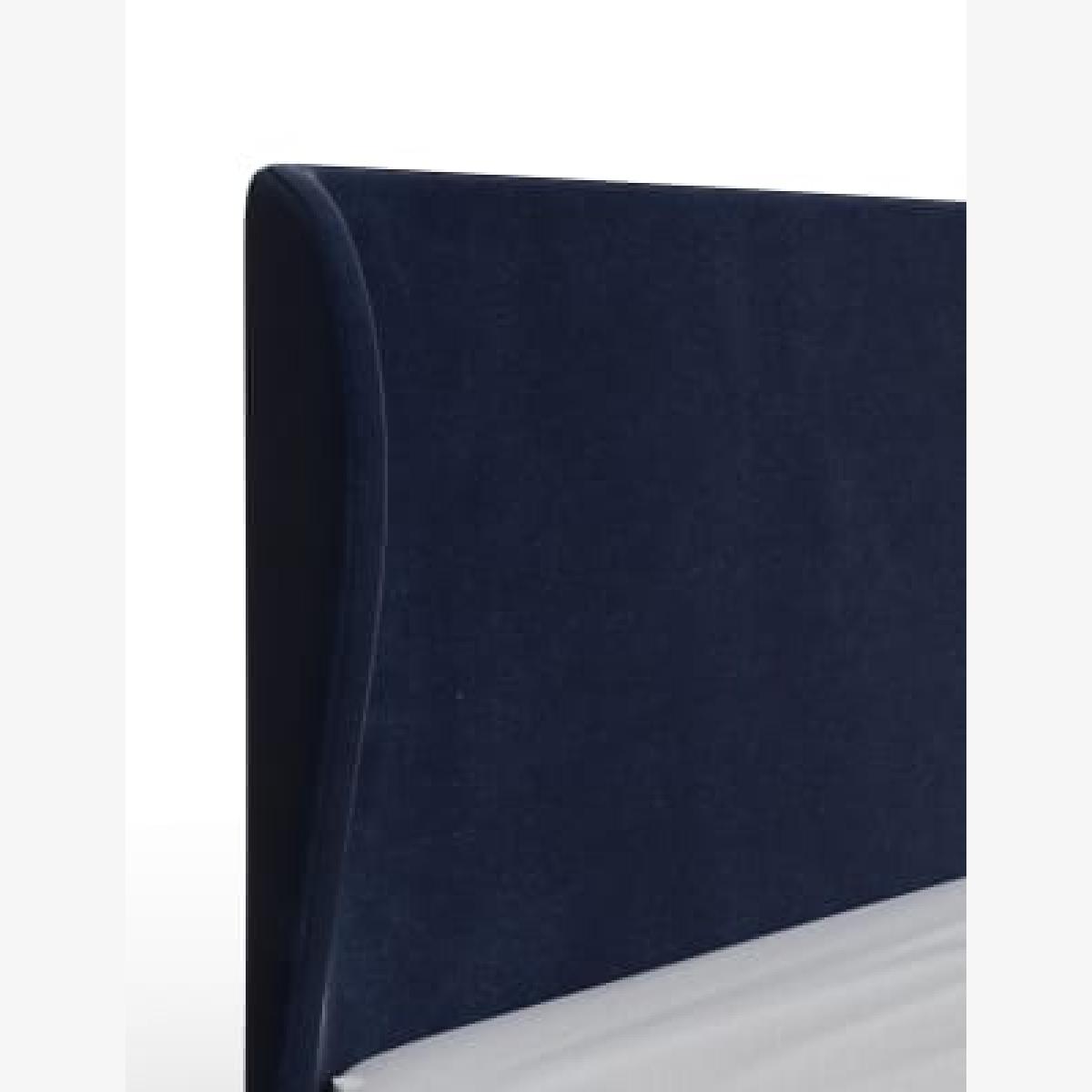 M&S Colton Velvet Bed - 5FT - Navy, Navy,Teal,Silver – image 1