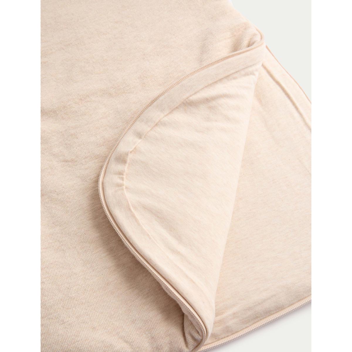 M&S Pure Cotton Ribbed 3.5 Tog Sleeping Bag (0-36 Mths) Oatmeal – image 3