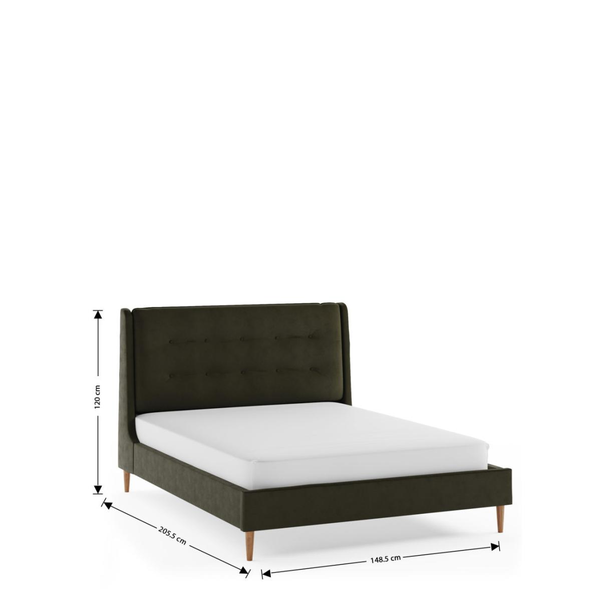 M&S Monroe Upholstered Bed - 5FT - Khaki, Khaki – image 4