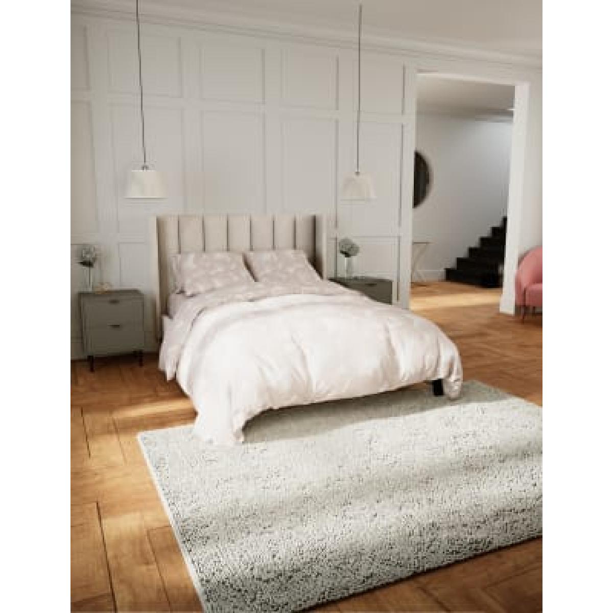 M&S Hanton Velvet Bed - 4FT6 - Navy, Navy,Silver – image 8