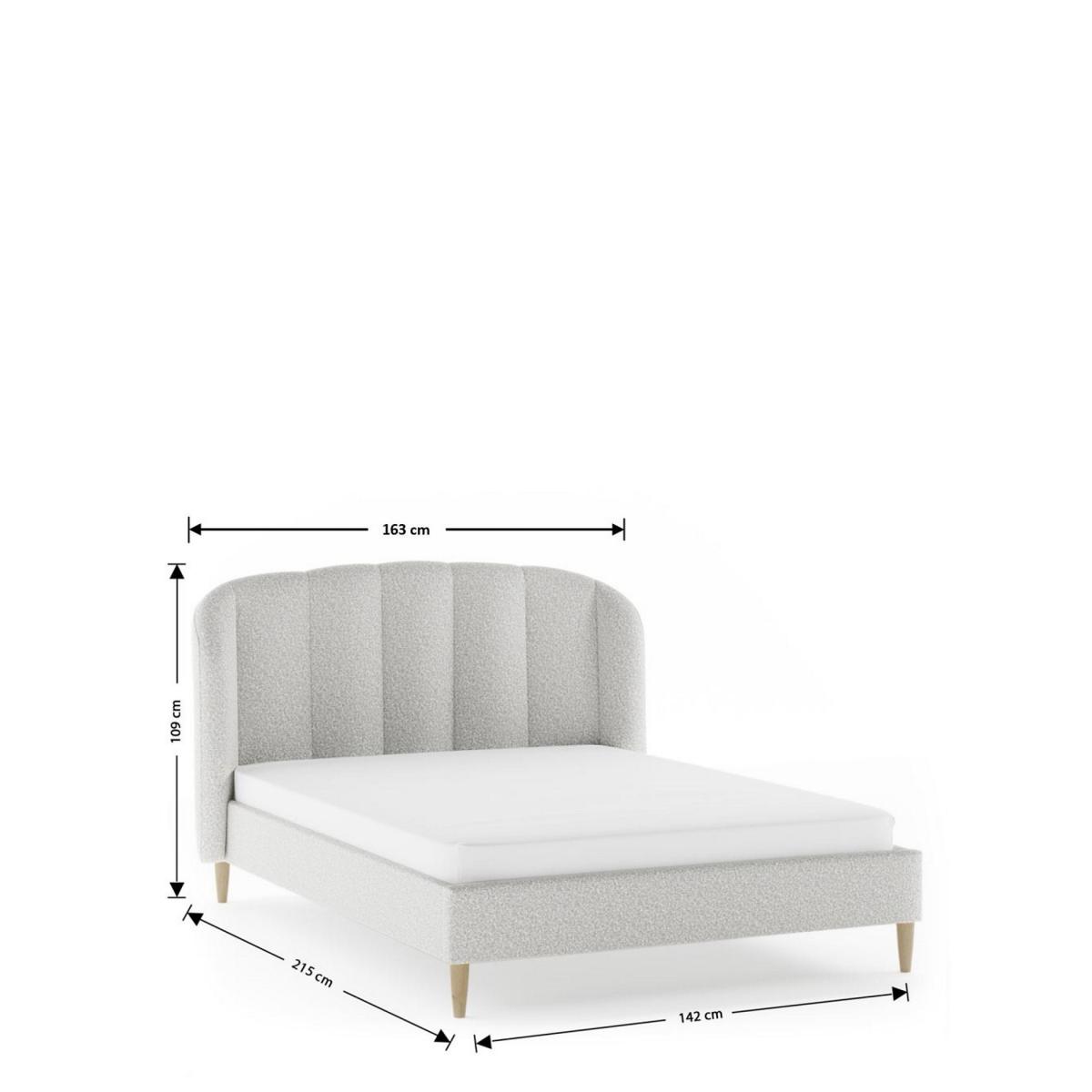 M&S Cassis Upholstered Bed - 4FT6 - Latte, Latte,Grey Mix,Cream Mix – image 5