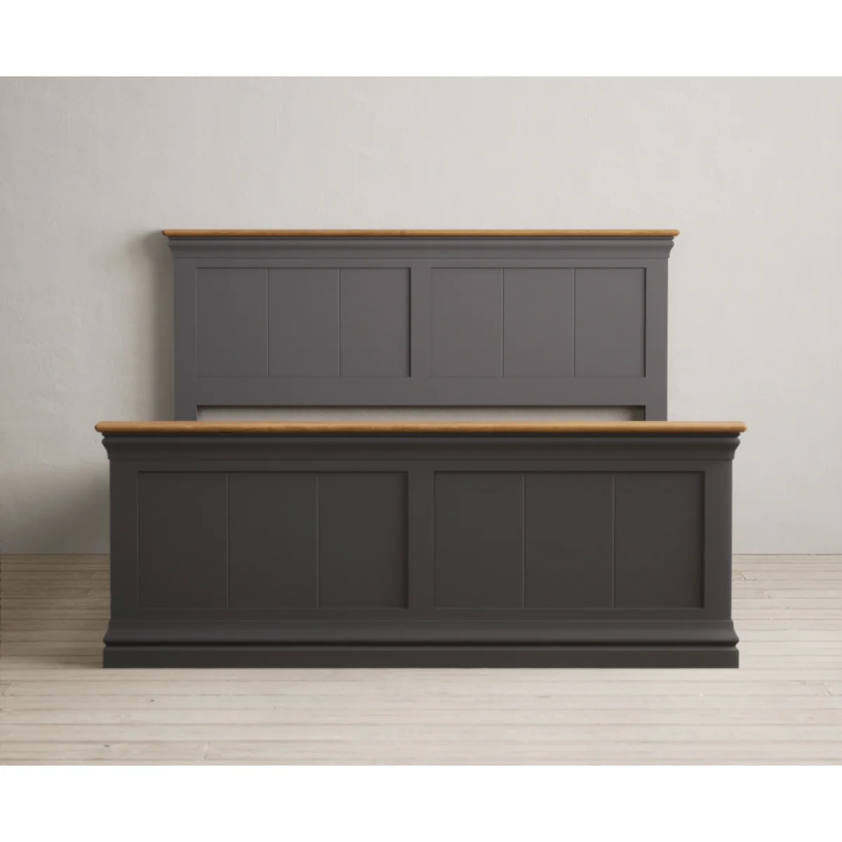 Charwood Oak and Charcoal Painted King Size Bed – image 4