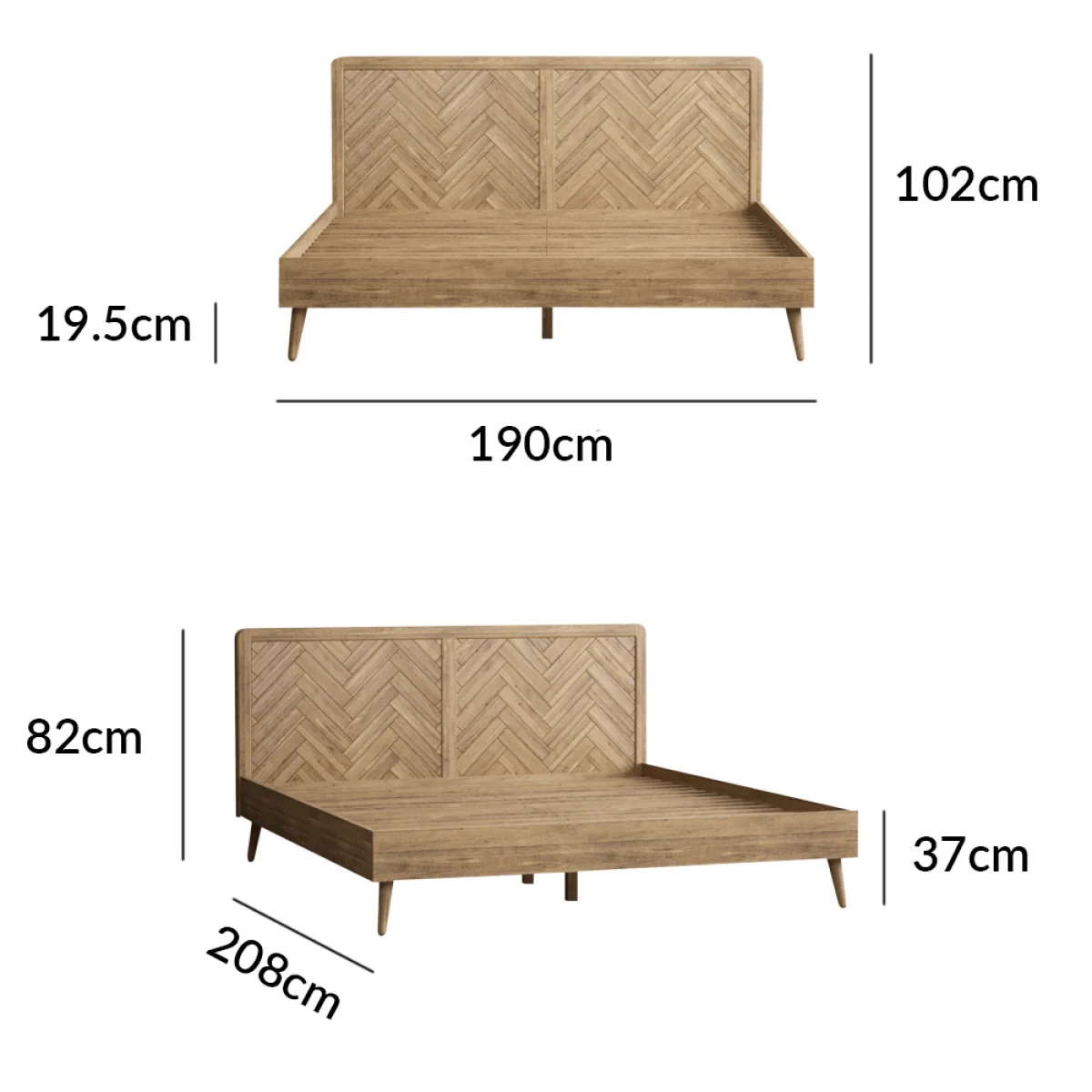 Parven Solid Oak Super King Bed – image 11