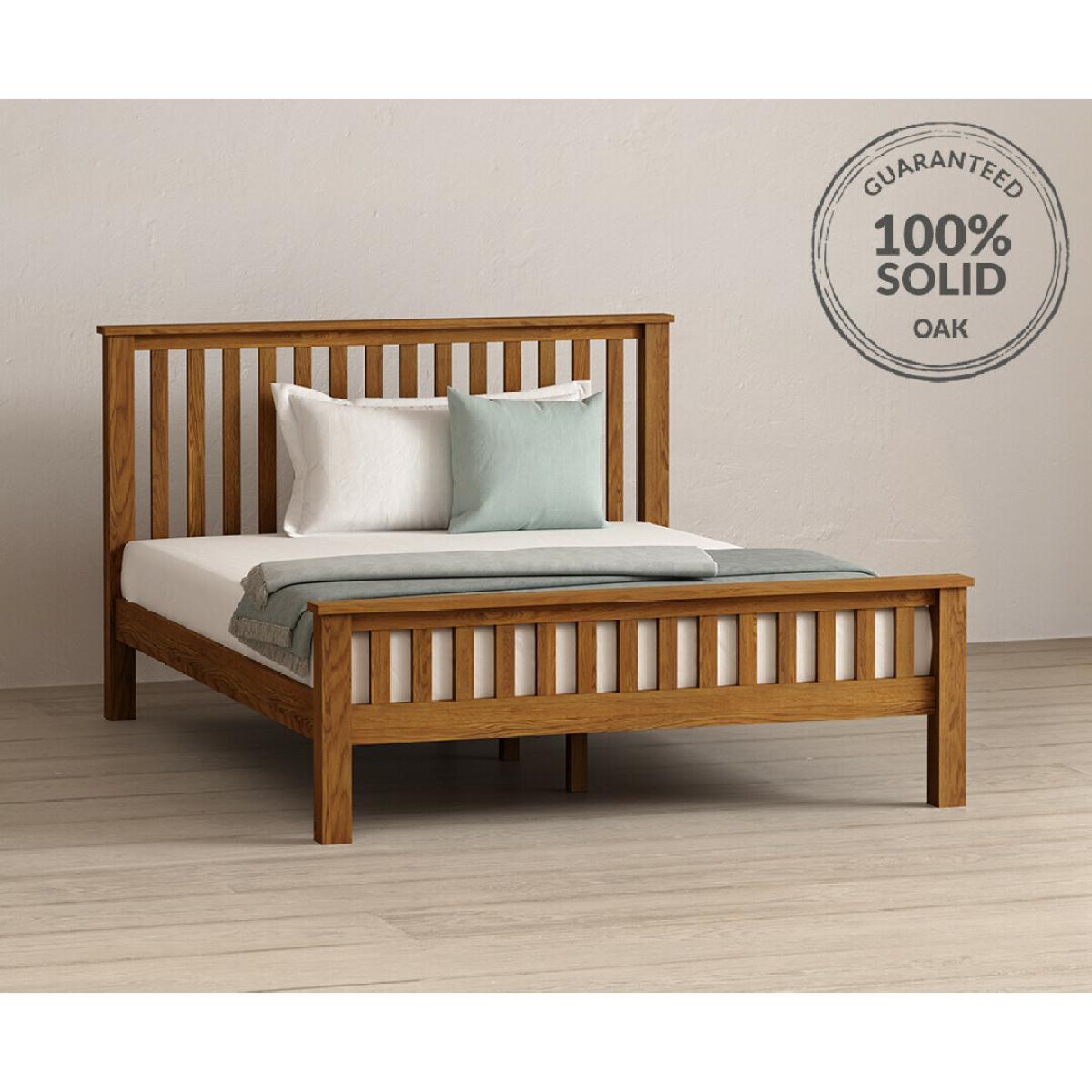 Harrogate Rustic Solid Oak Kingsize Bed – image 2