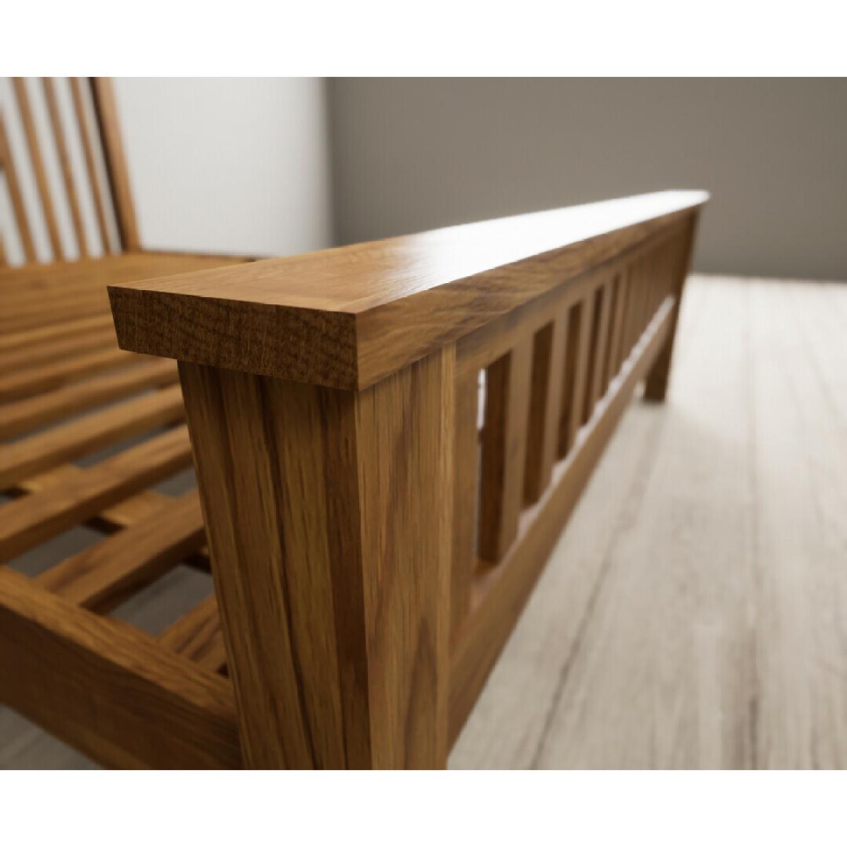 Harrogate Rustic Solid Oak Kingsize Bed – image 5