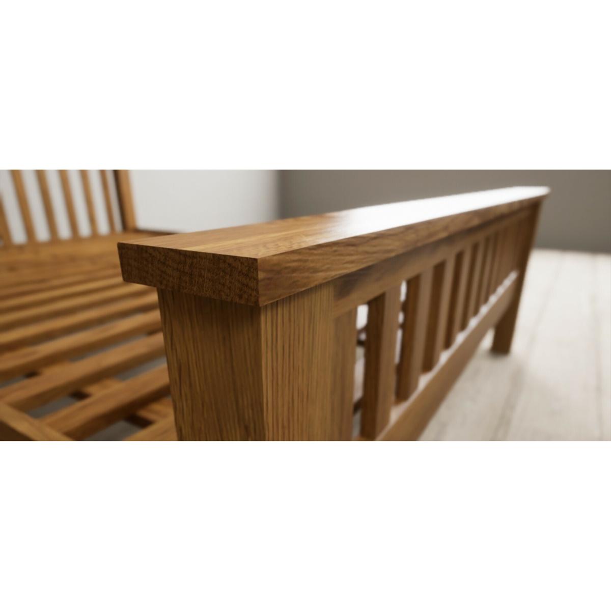 Harrogate Rustic Solid Oak Kingsize Bed – image 7