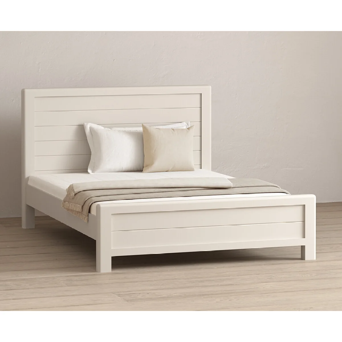 Bradwell Oak and Signal White Painted King Size Bed – image 4