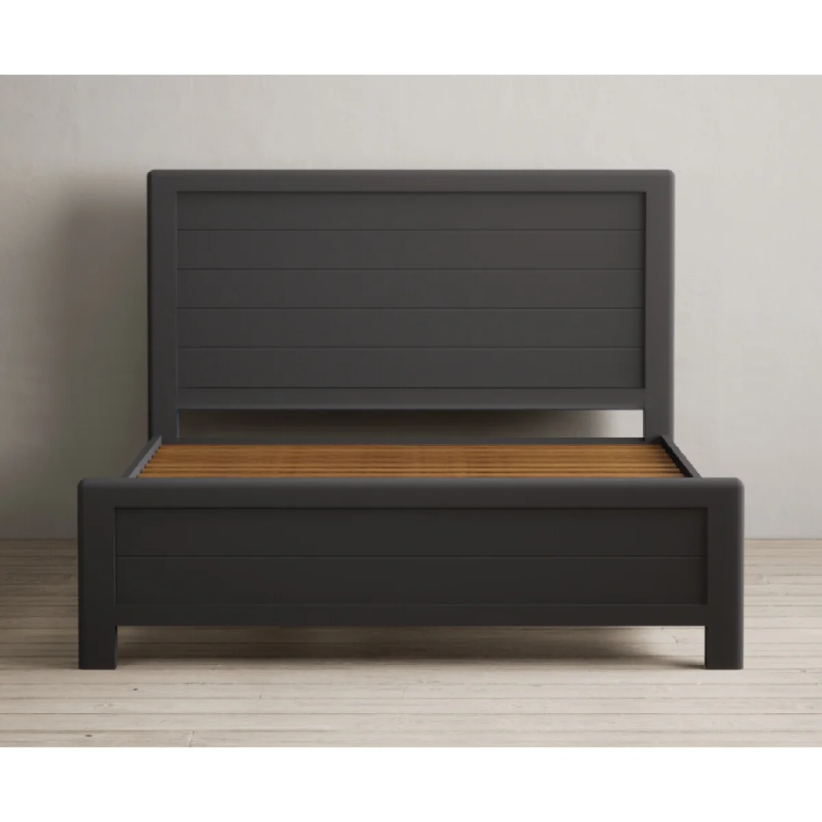 Bradwell Oak and Charcoal Painted King Size Bed – image 6