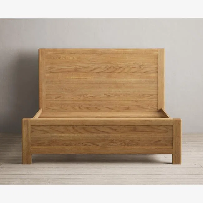 Harper Solid Oak Double Bed – image 1