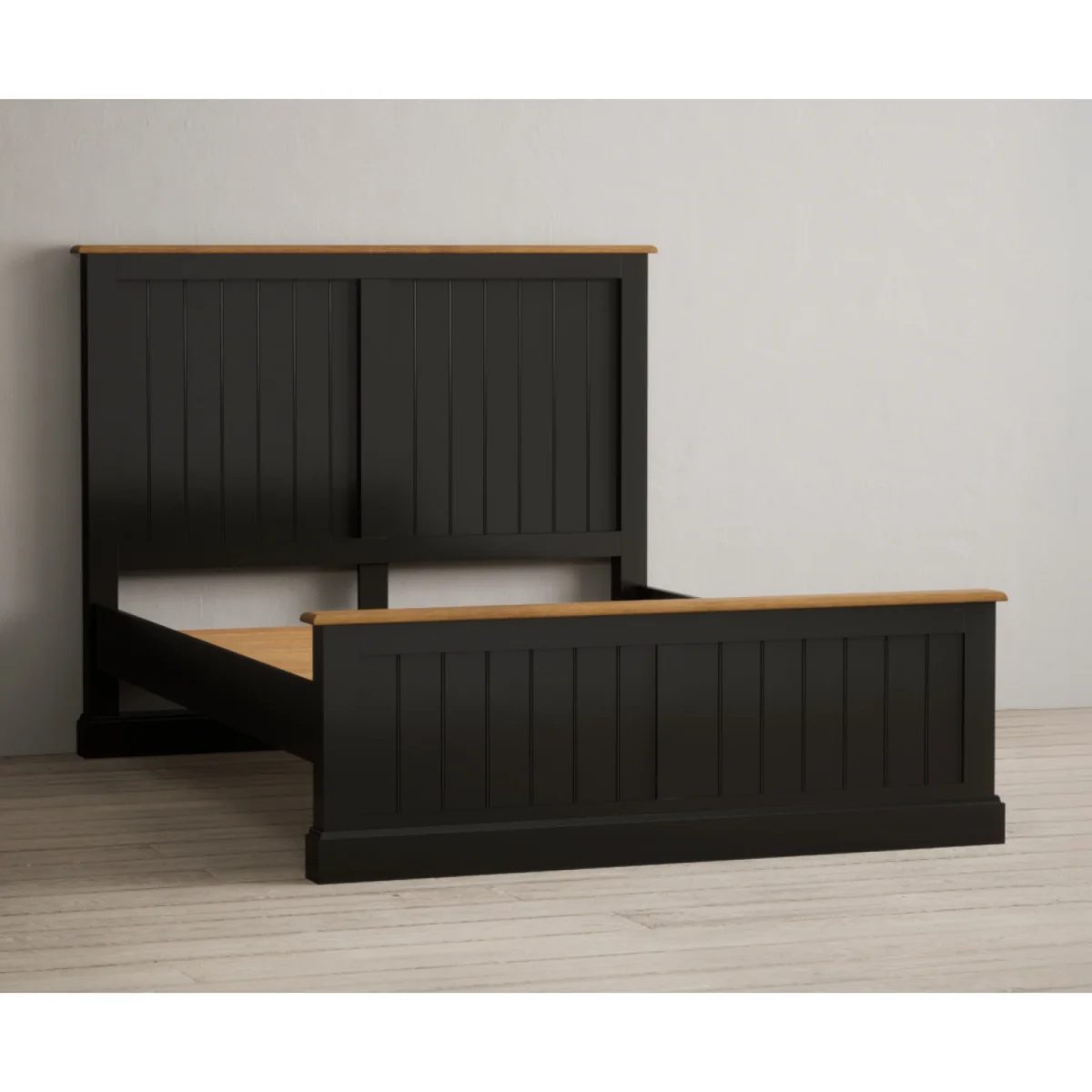 Charlton Oak and Black Painted King Size Bed – image 5