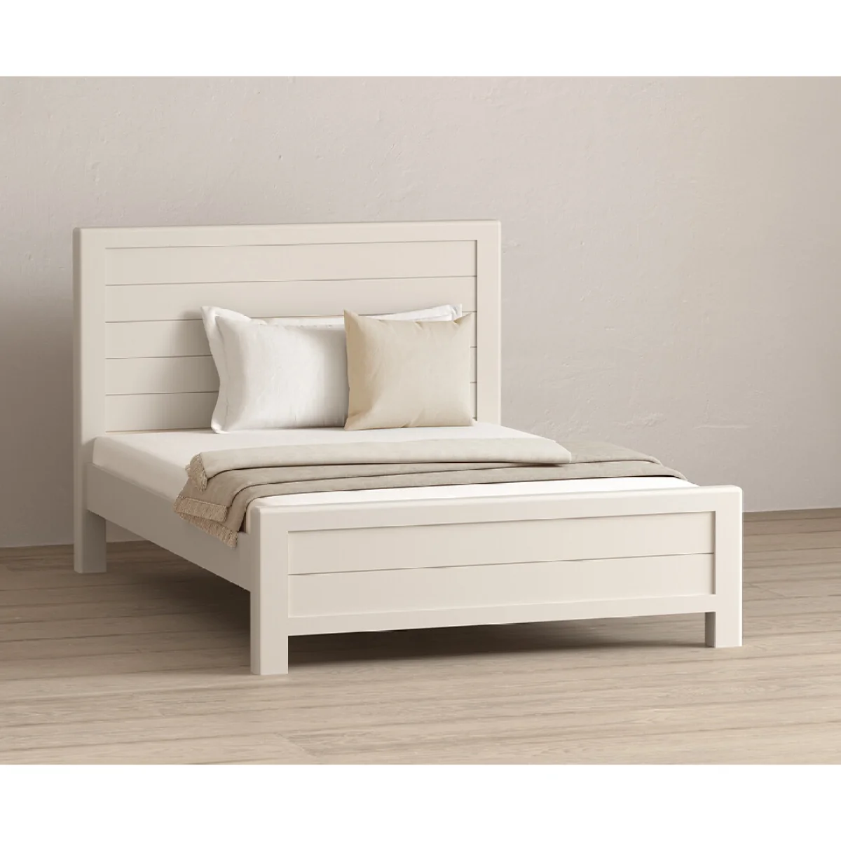 Bradwell Oak and Signal White Painted Double Bed – image 5