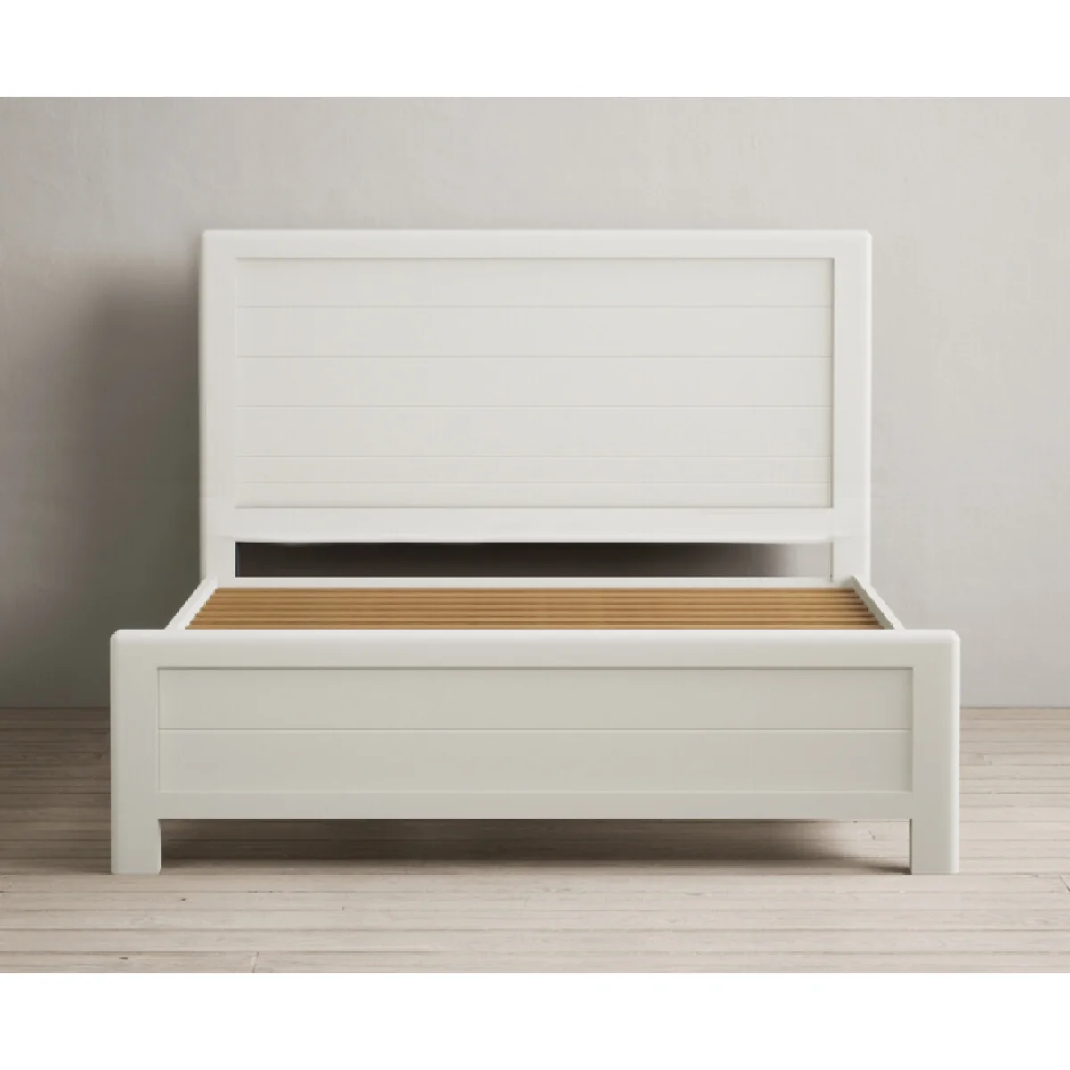 Bradwell Oak and Signal White Painted Double Bed – image 6