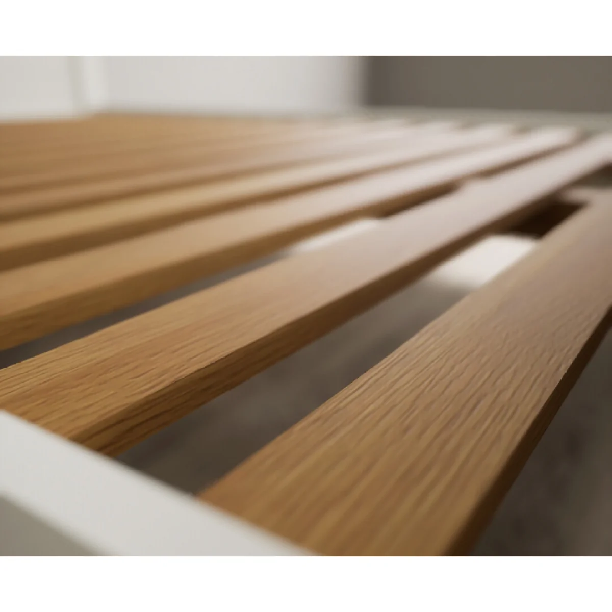 Bradwell Oak and Signal White Painted Double Bed – image 8